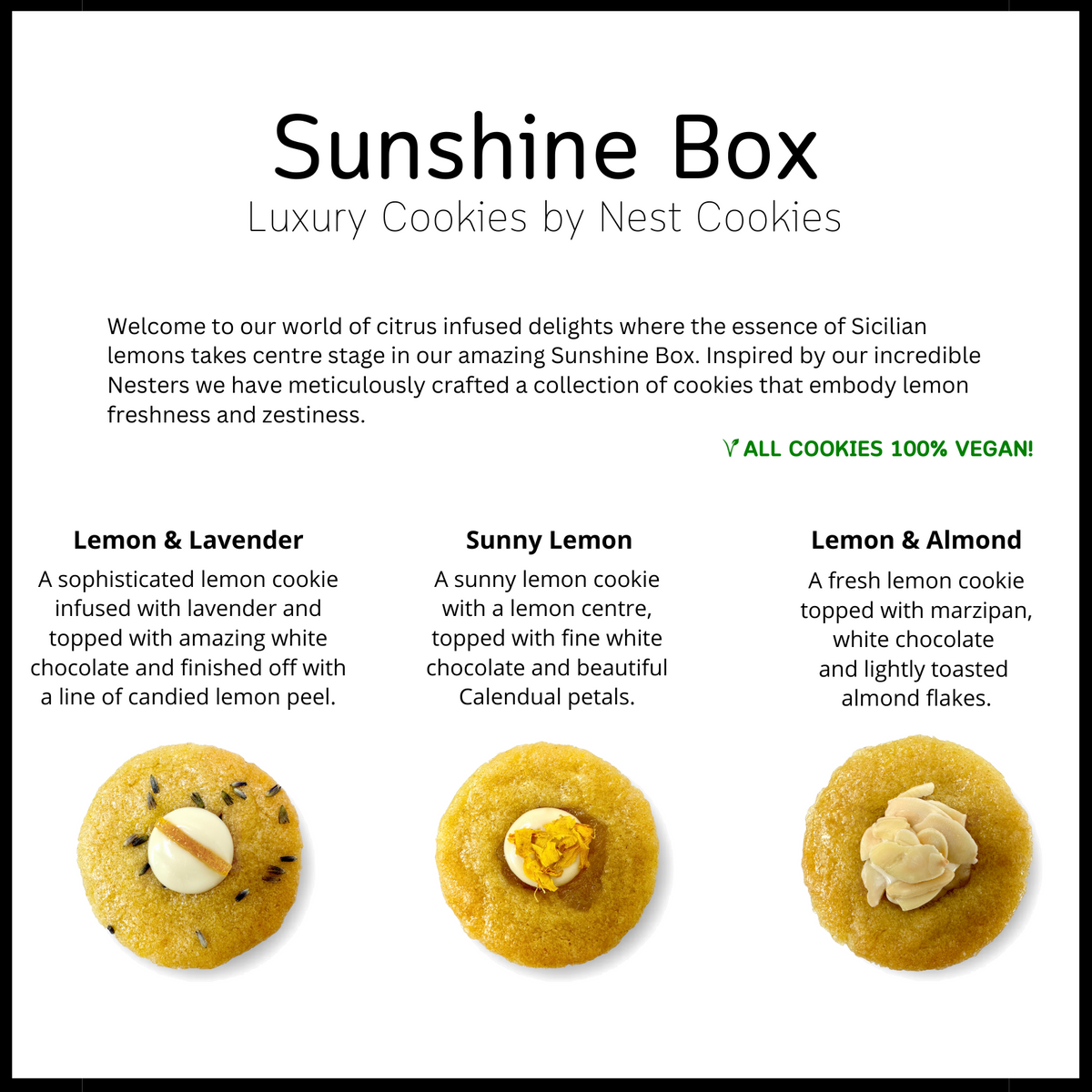 Sunshine Box - 6 Cookies